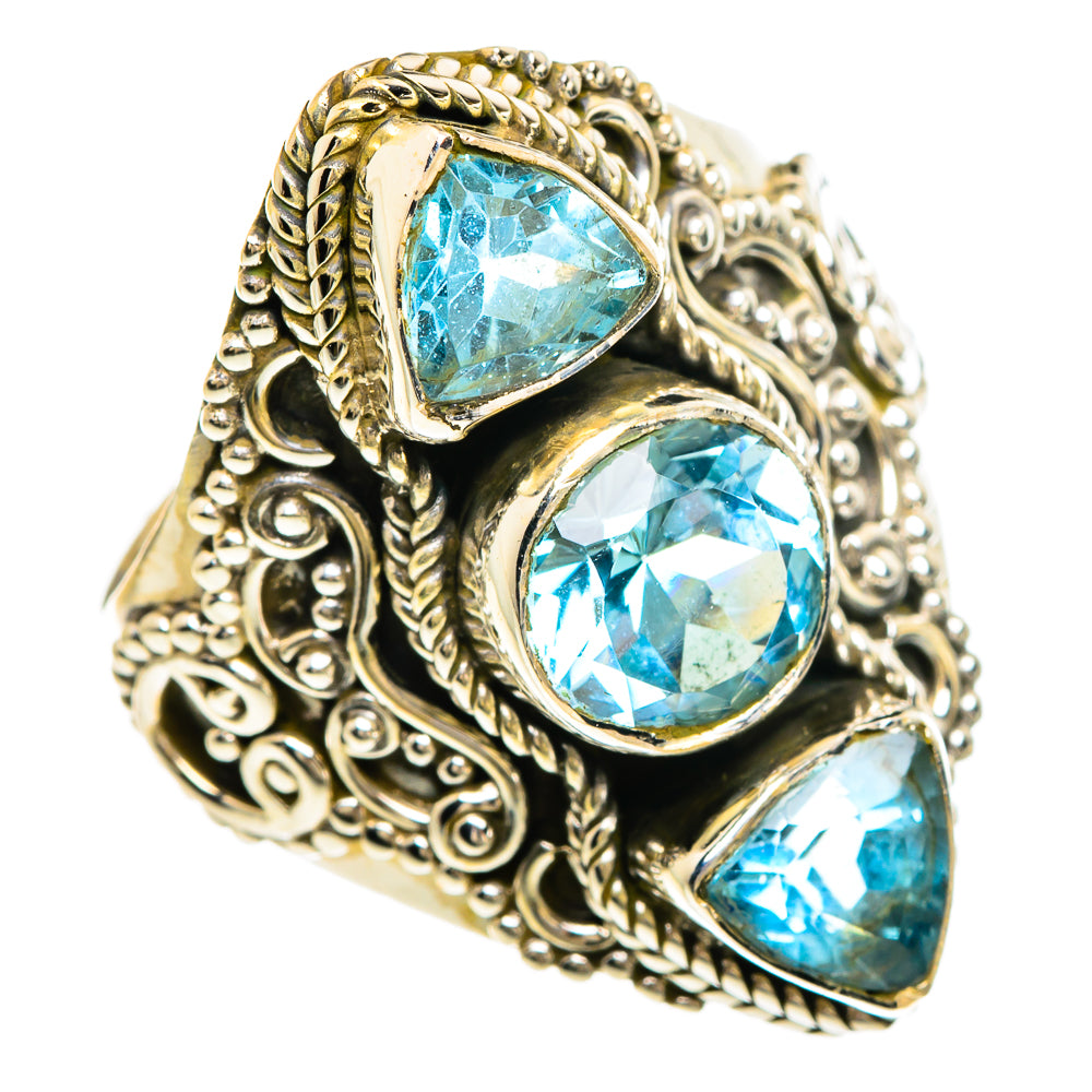 Blue Topaz Rings handcrafted by Anasilvercos - RING85047