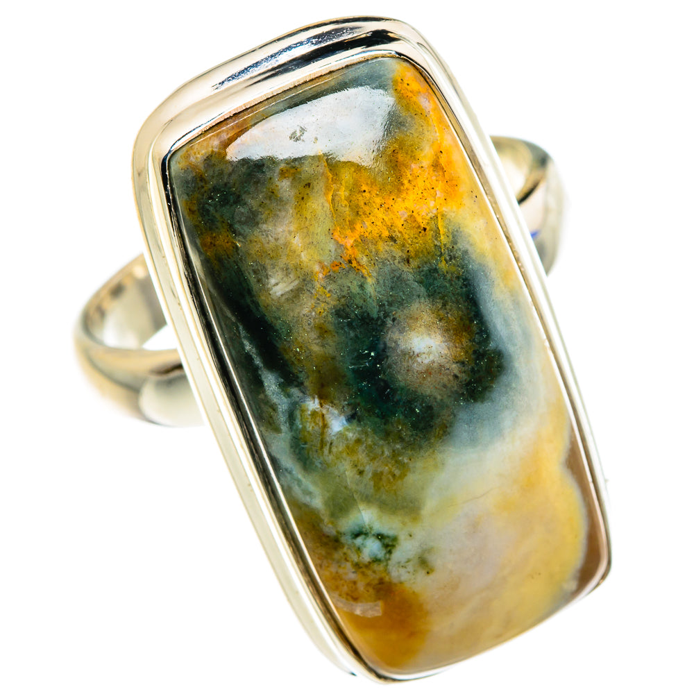 Ocean Jasper Rings handcrafted by Anasilvercos - RING85053