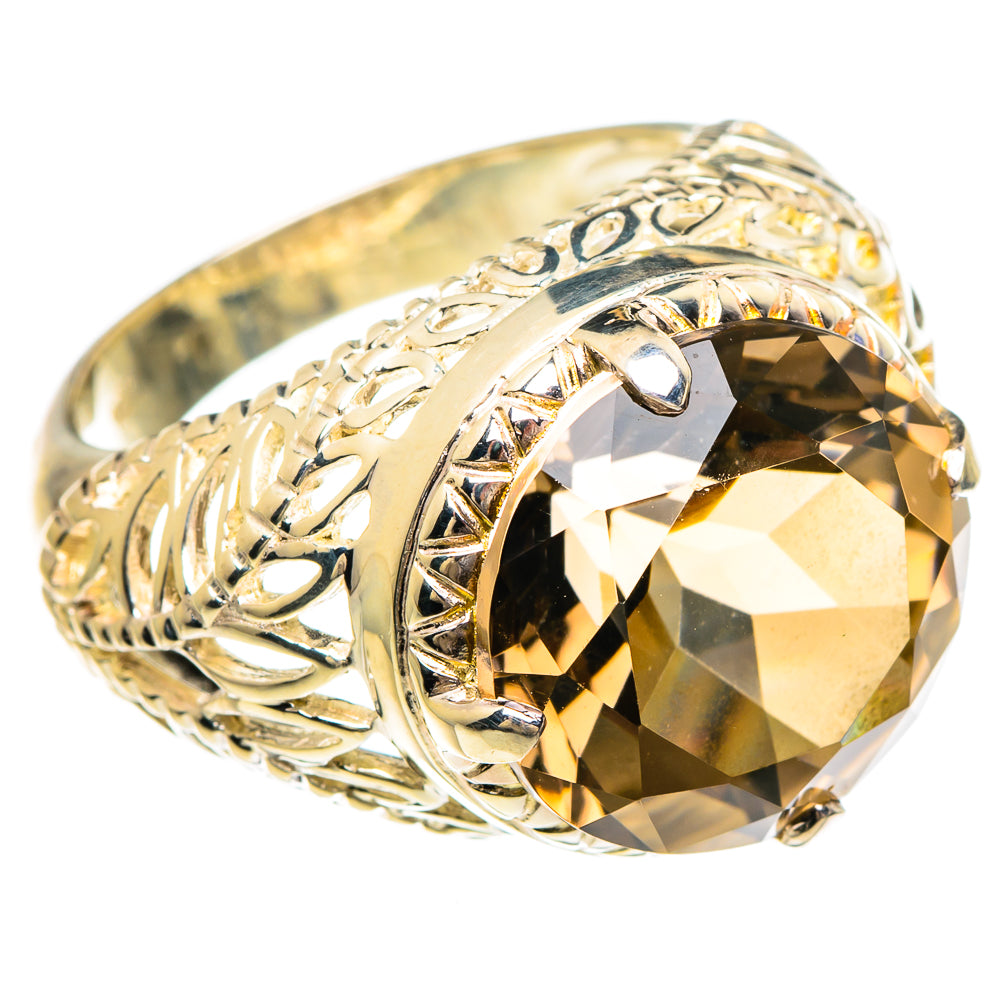 Smoky Quartz Rings handcrafted by Anasilvercos - RING85058
