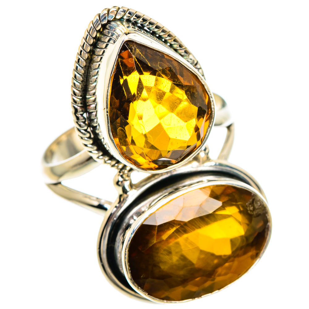 Mandarin Citrine Rings handcrafted by Anasilvercos - RING85060