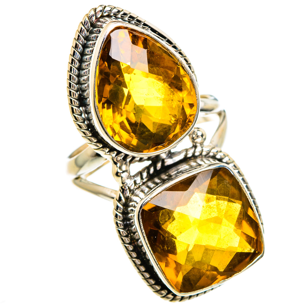 Mandarin Citrine Rings handcrafted by Anasilvercos - RING85062