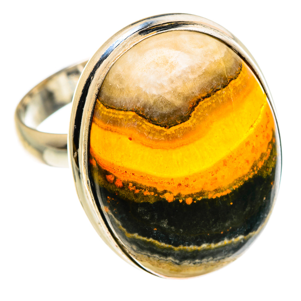 Bumble Bee Jasper Rings handcrafted by Anasilvercos - RING85067