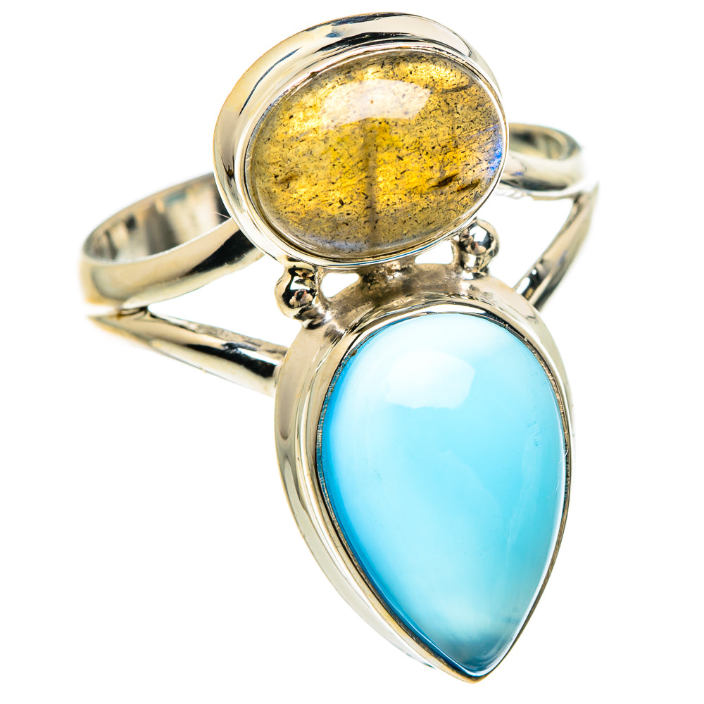 Chalcedony, Labradorite Rings handcrafted by Anasilvercos - RING85071