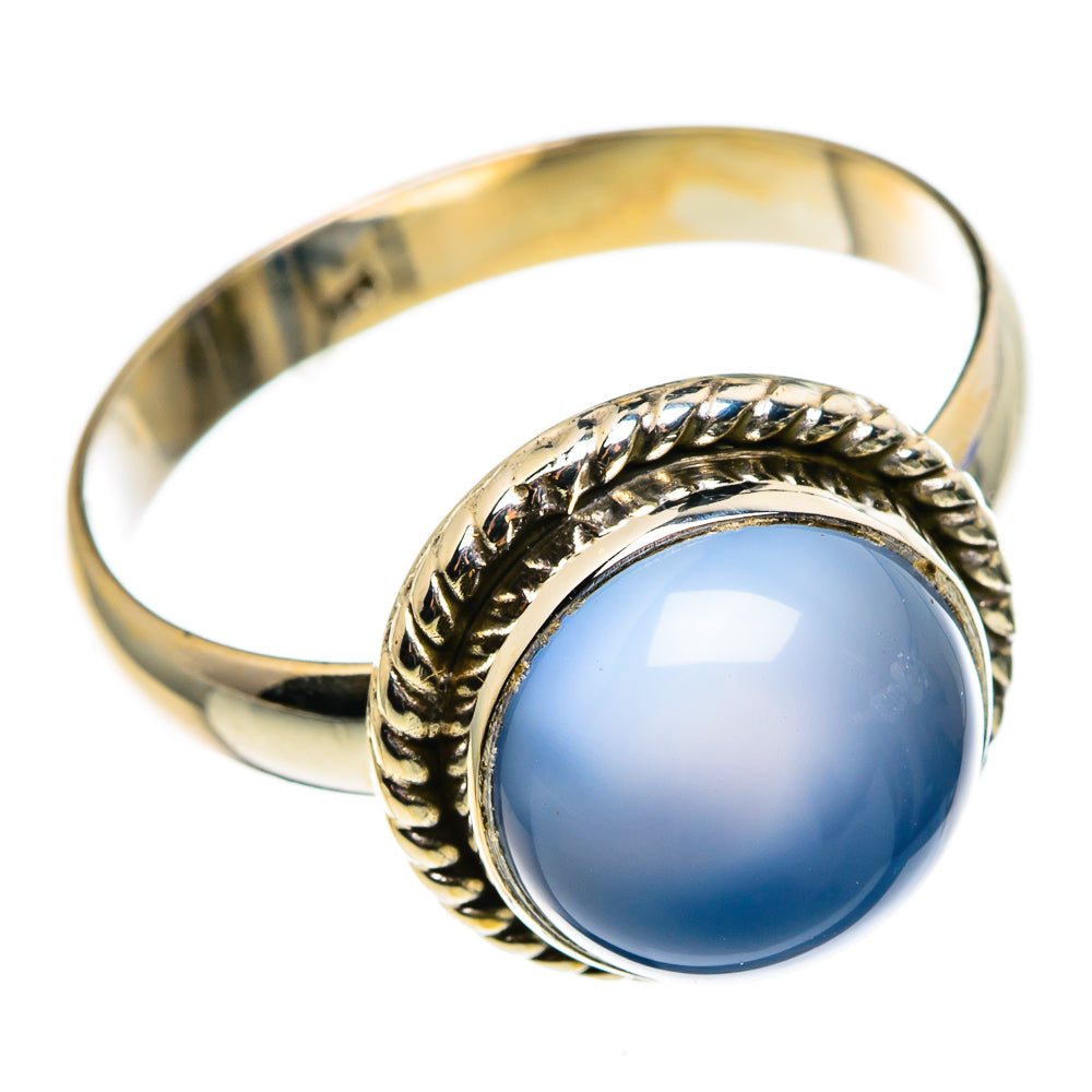 Aqua Chalcedony Rings handcrafted by Anasilvercos - RING85094