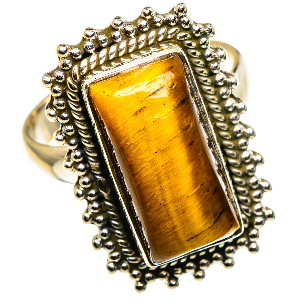 Tiger Eye Rings handcrafted by Anasilvercos - RING85102