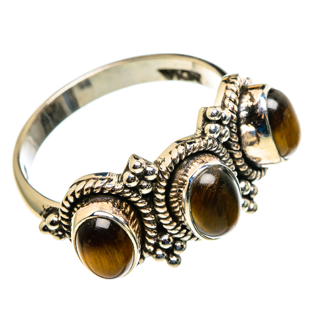 Tiger Eye Rings handcrafted by Anasilvercos - RING85103