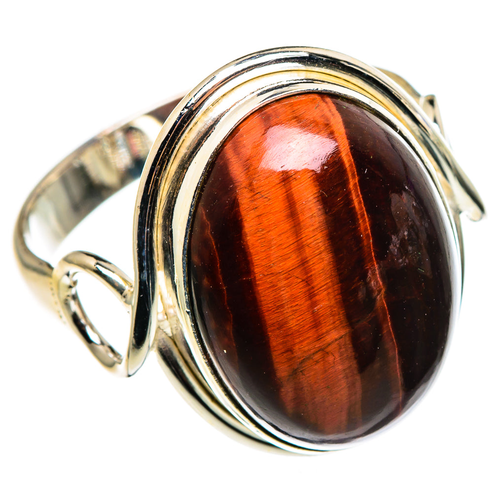 Red Tiger Eye Rings handcrafted by Anasilvercos - RING85104