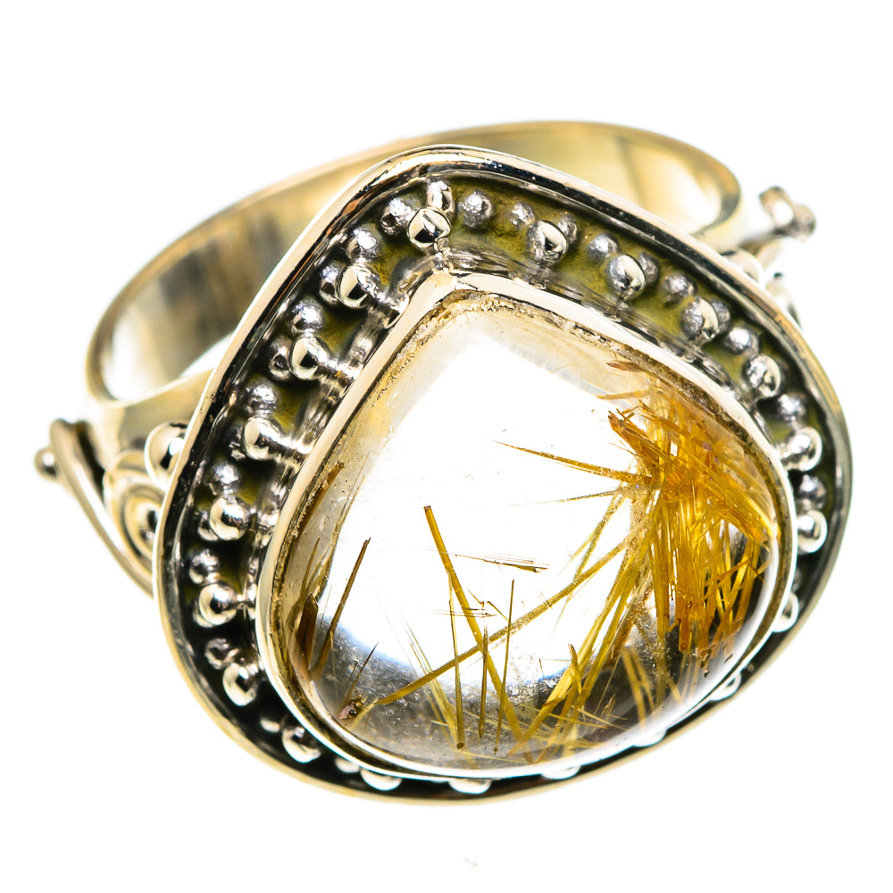 Rutilated Quartz Rings handcrafted by Anasilvercos - RING85122