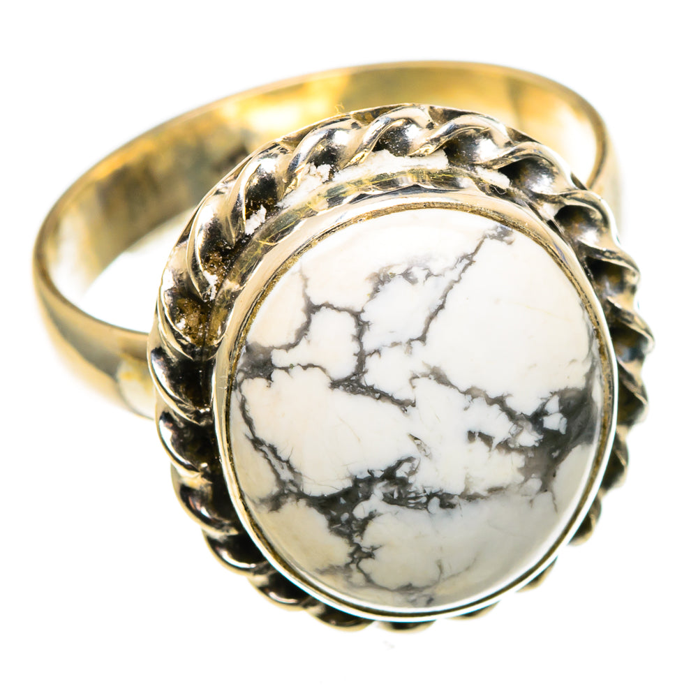 Howlite Rings handcrafted by Anasilvercos - RING85126
