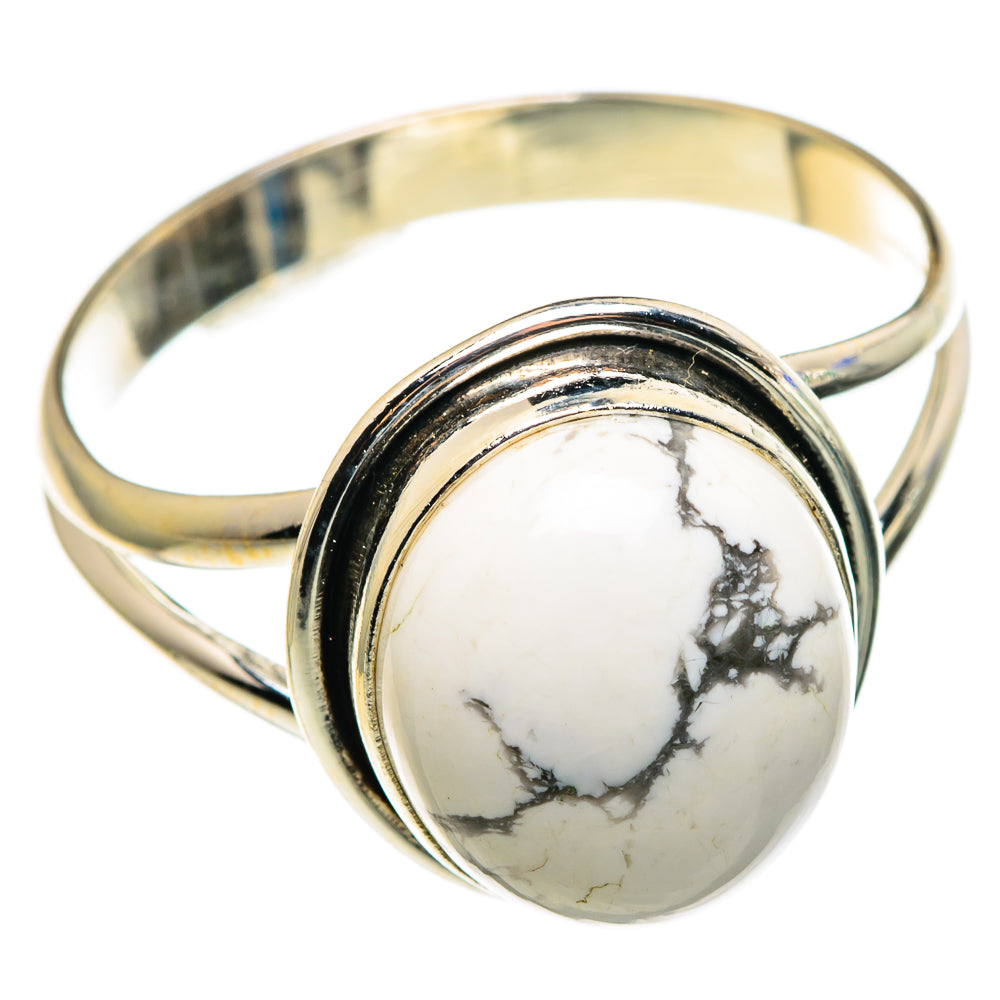 Howlite Rings handcrafted by Anasilvercos - RING85130