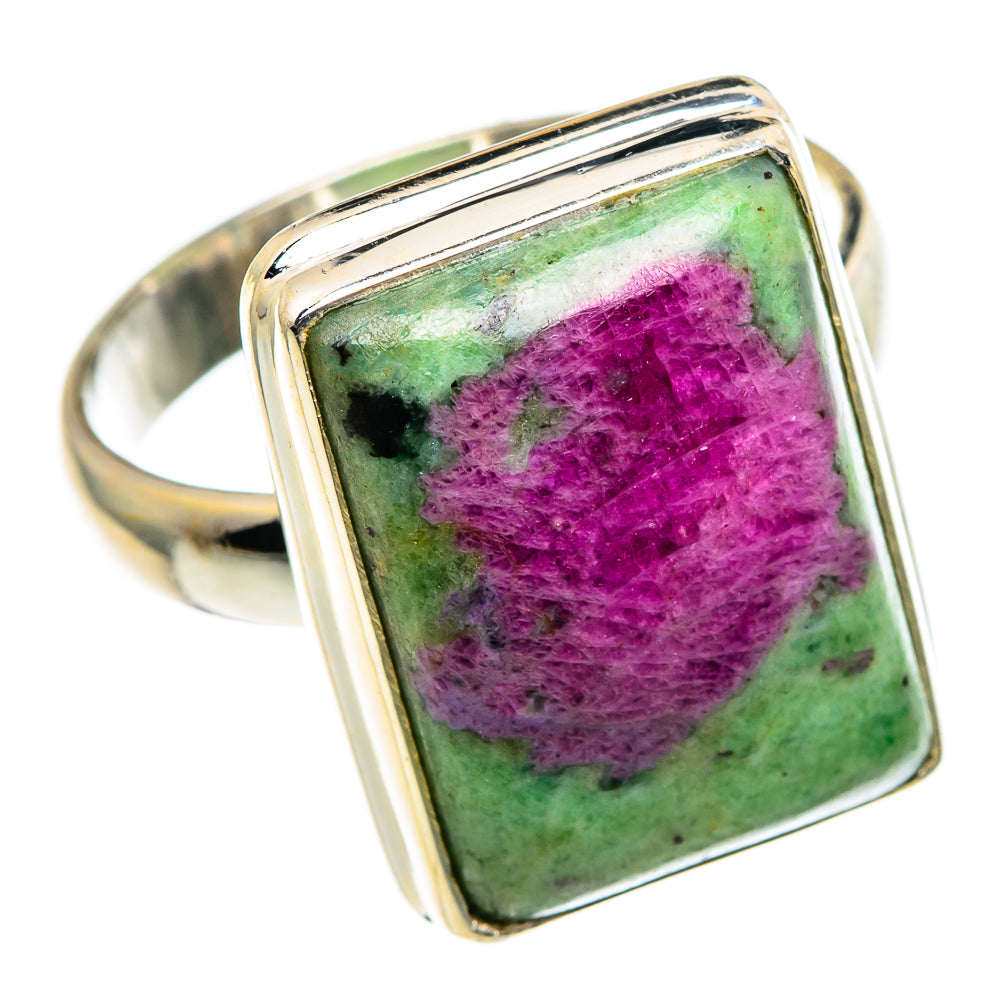 Ruby Zoisite Rings handcrafted by Anasilvercos - RING85133
