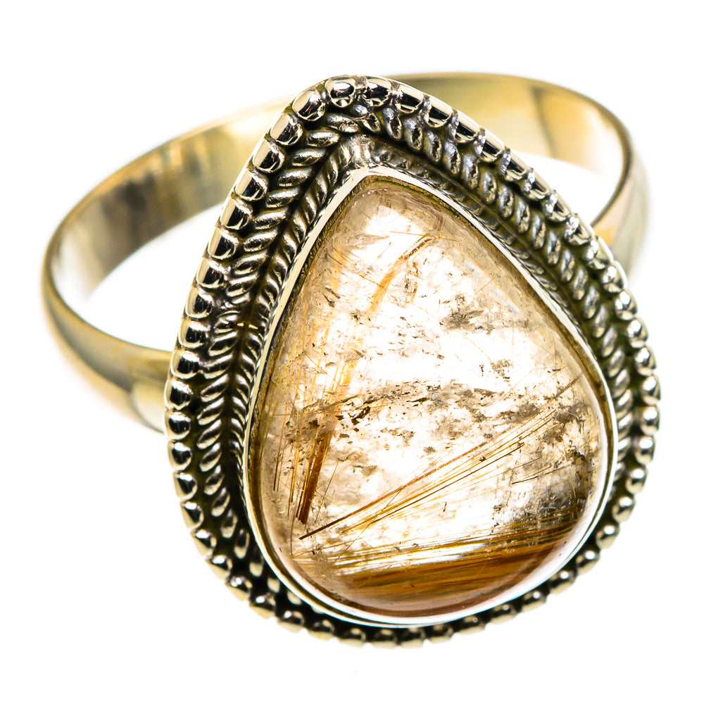 Rutilated Quartz Rings handcrafted by Anasilvercos - RING85170