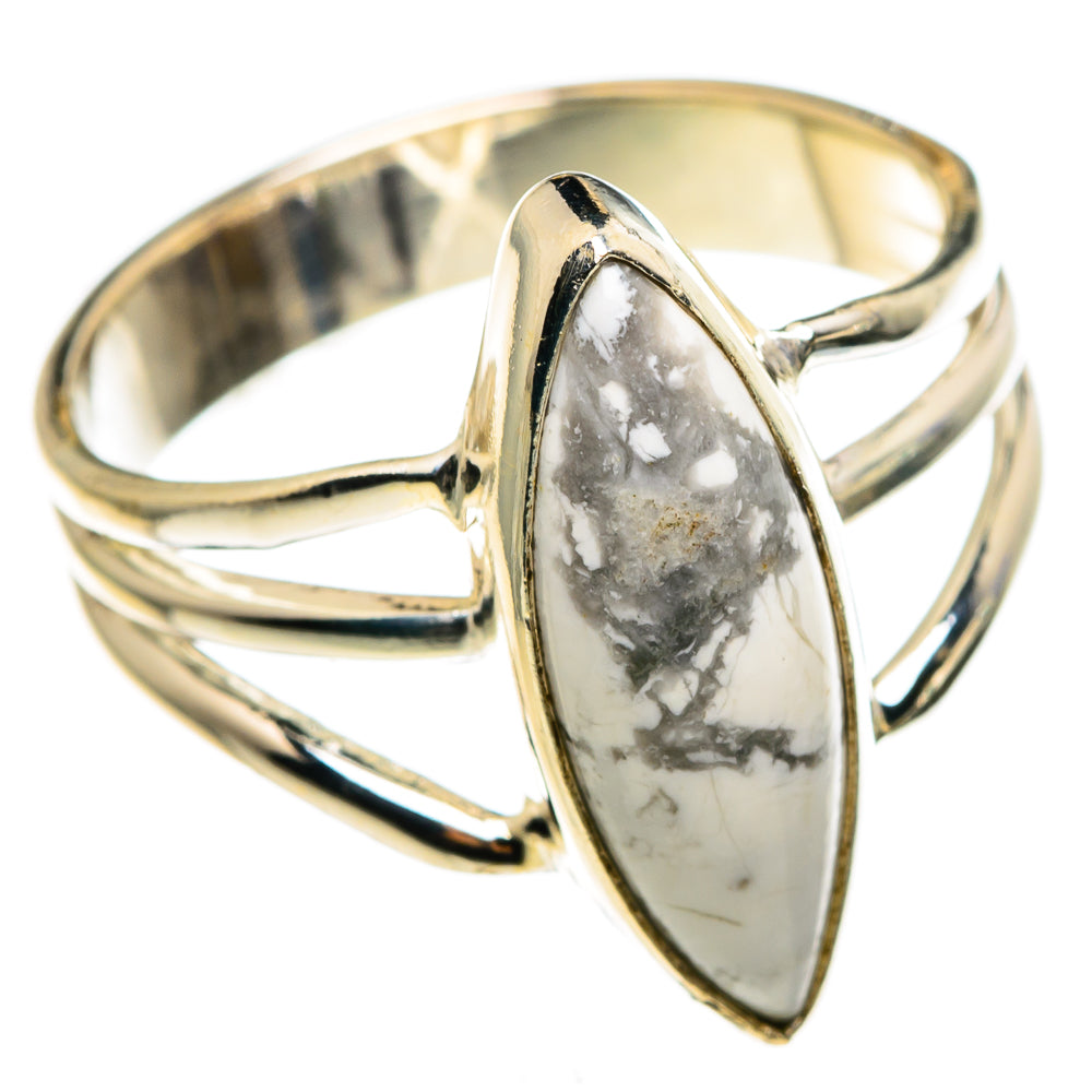 Howlite Rings handcrafted by Anasilvercos - RING85174