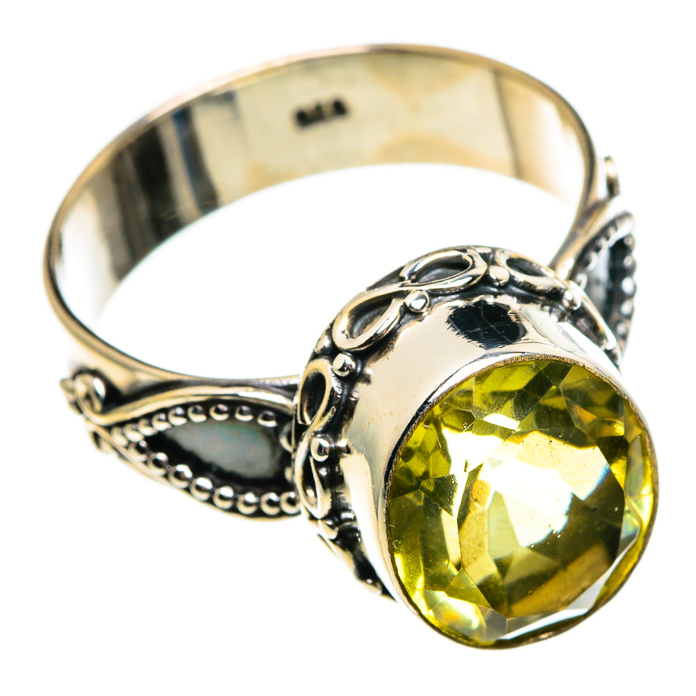 Lemon Quartz Rings handcrafted by Anasilvercos - RING85184