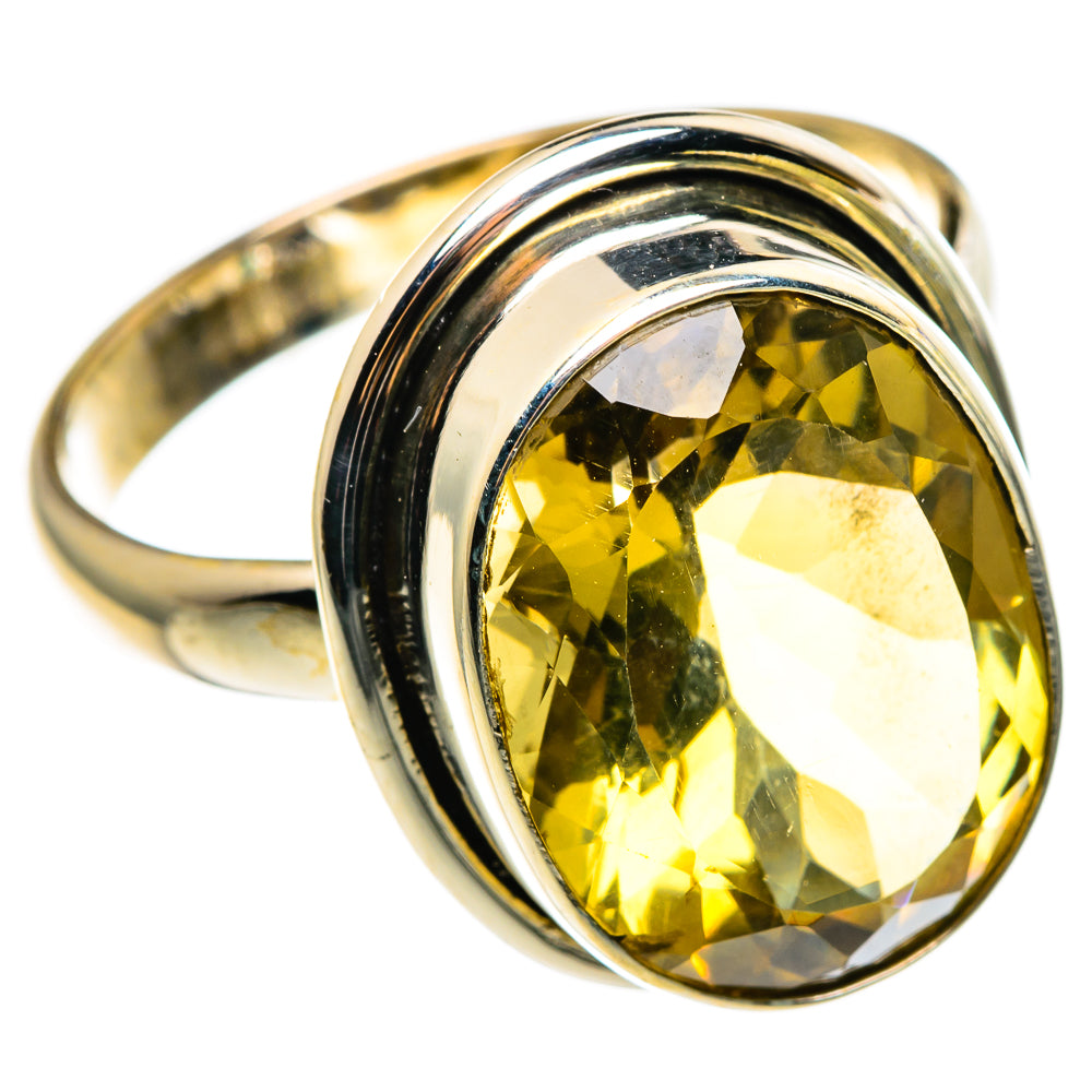 Lemon Quartz Rings handcrafted by Anasilvercos - RING85185