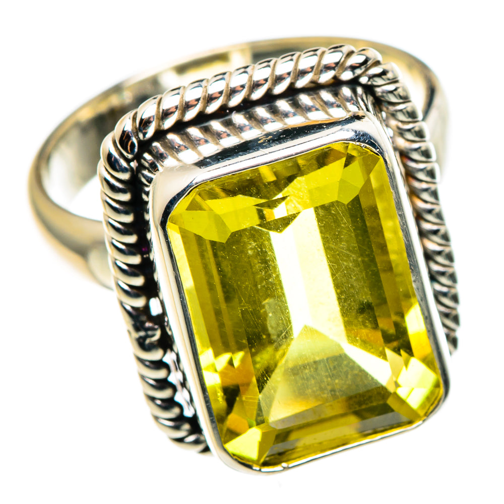 Lemon Quartz Rings handcrafted by Anasilvercos - RING85186