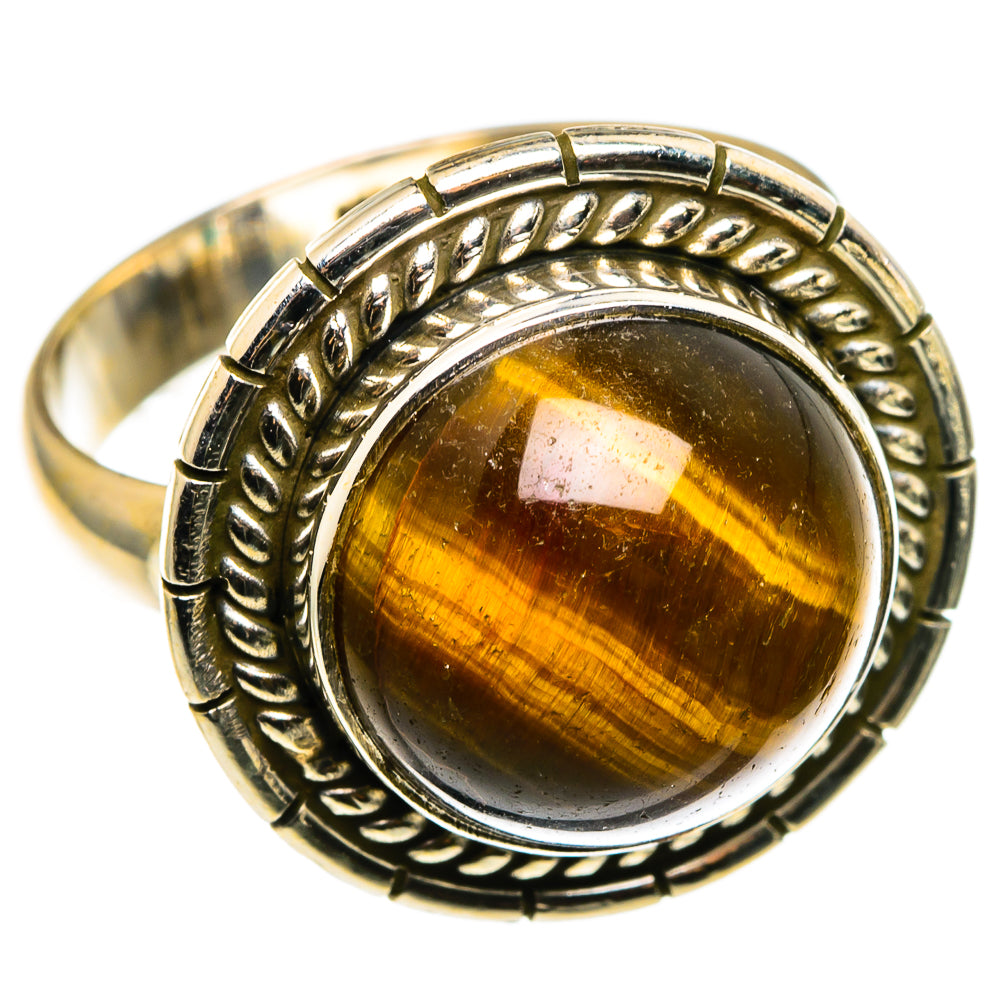 Tiger Eye Rings handcrafted by Anasilvercos - RING85202