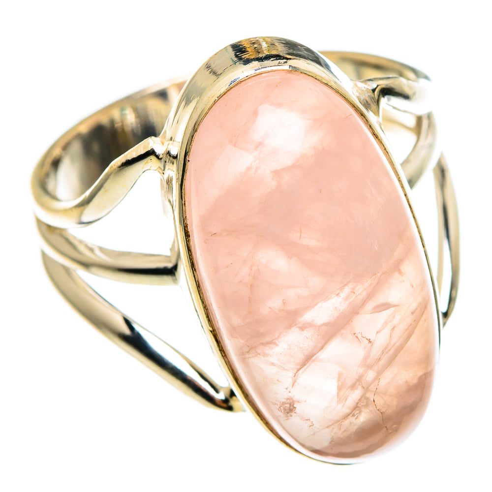 Rose Quartz Rings handcrafted by Anasilvercos - RING85207