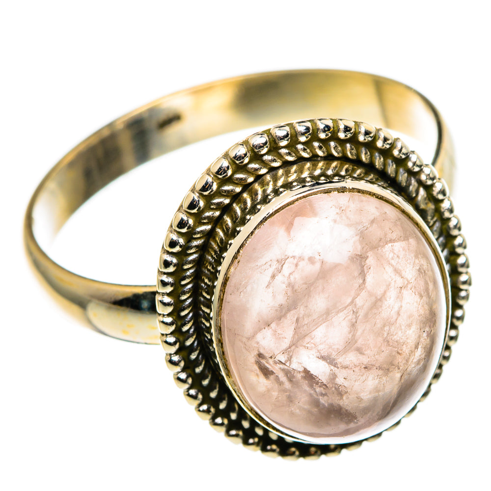 Rose Quartz Rings handcrafted by Anasilvercos - RING85208