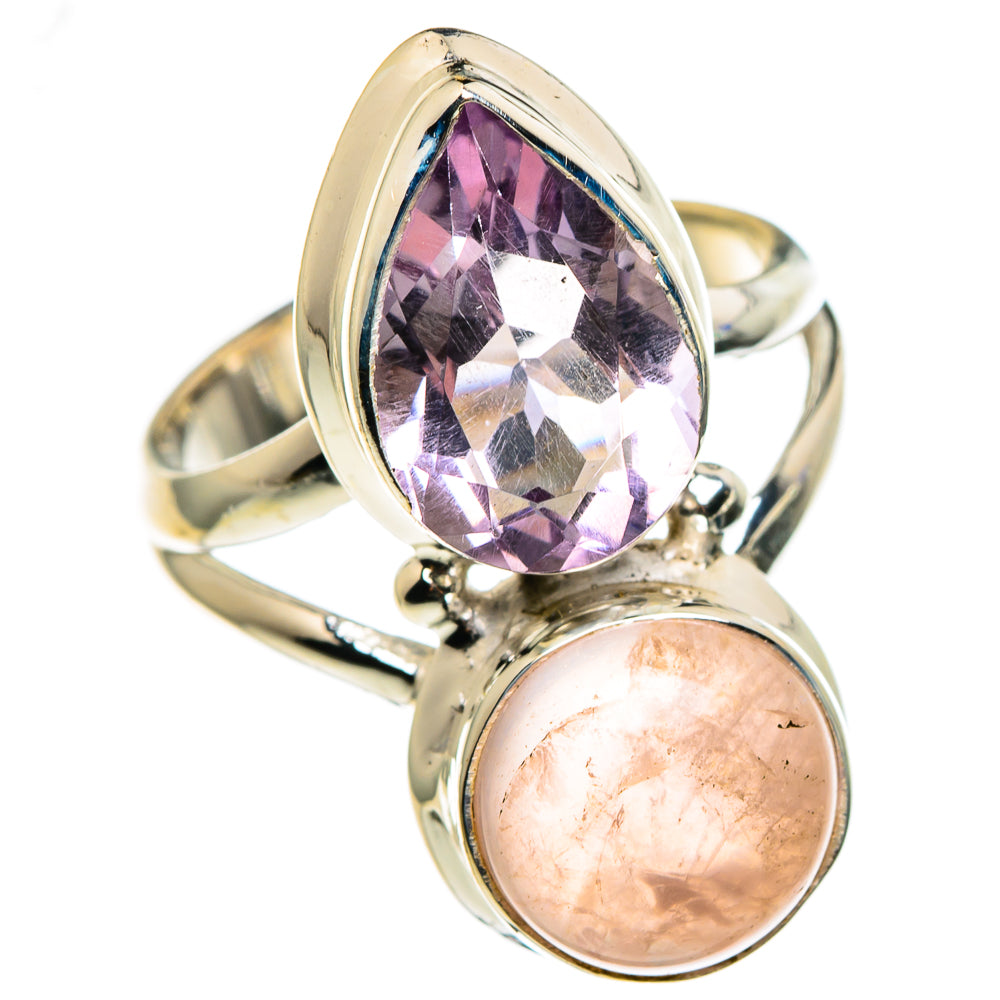 Rose Quartz Rings handcrafted by Anasilvercos - RING85224
