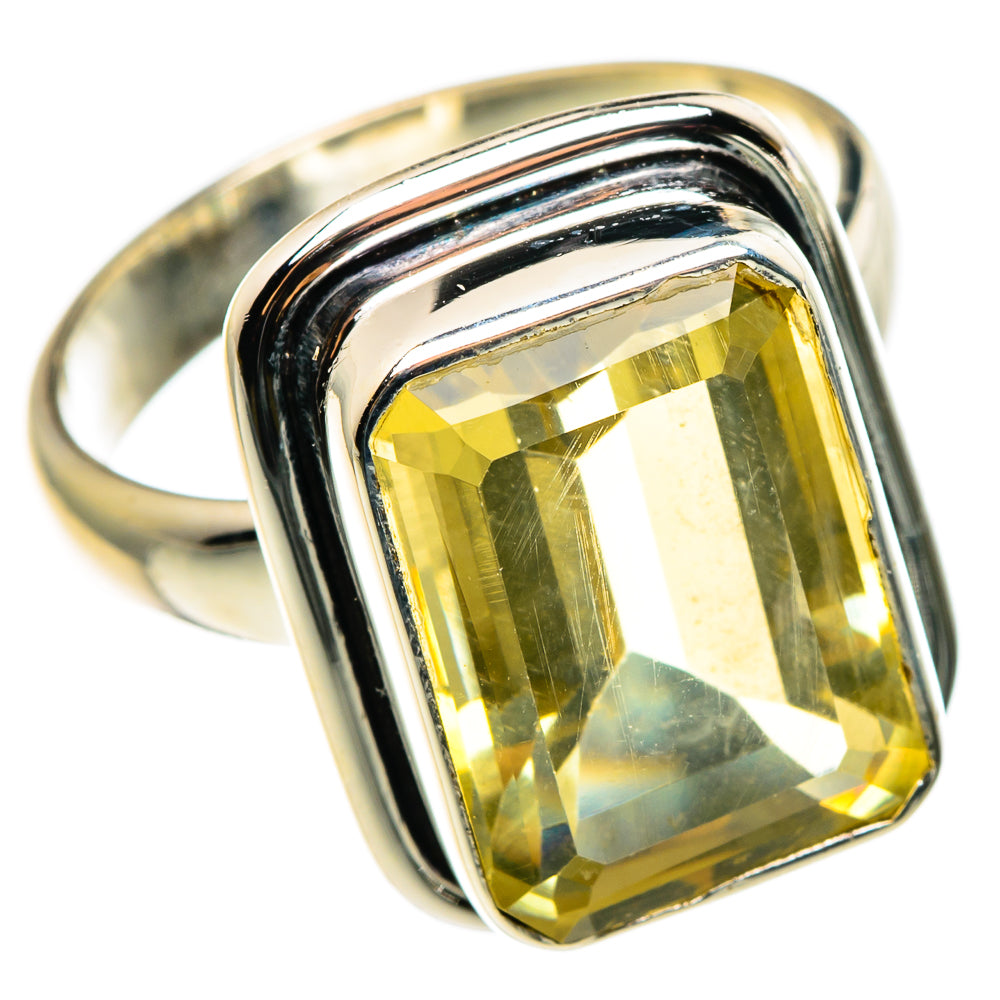 Lemon Quartz Rings handcrafted by Anasilvercos - RING85231