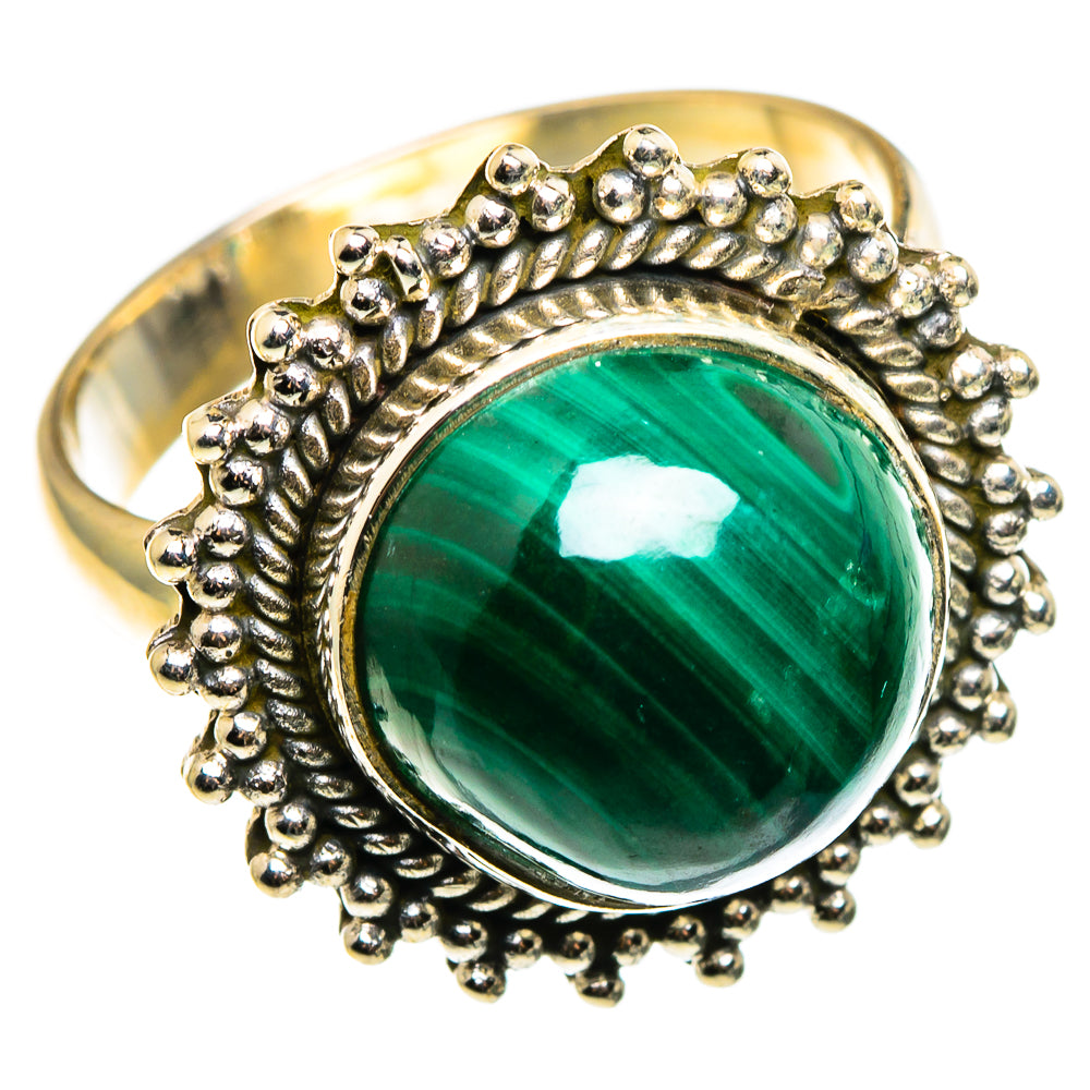 Malachite Rings handcrafted by Anasilvercos - RING85239