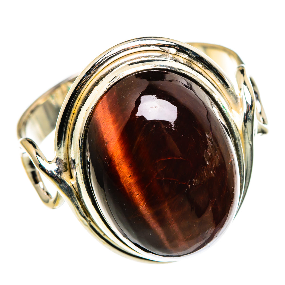 Red Tiger Eye Rings handcrafted by Anasilvercos - RING85244