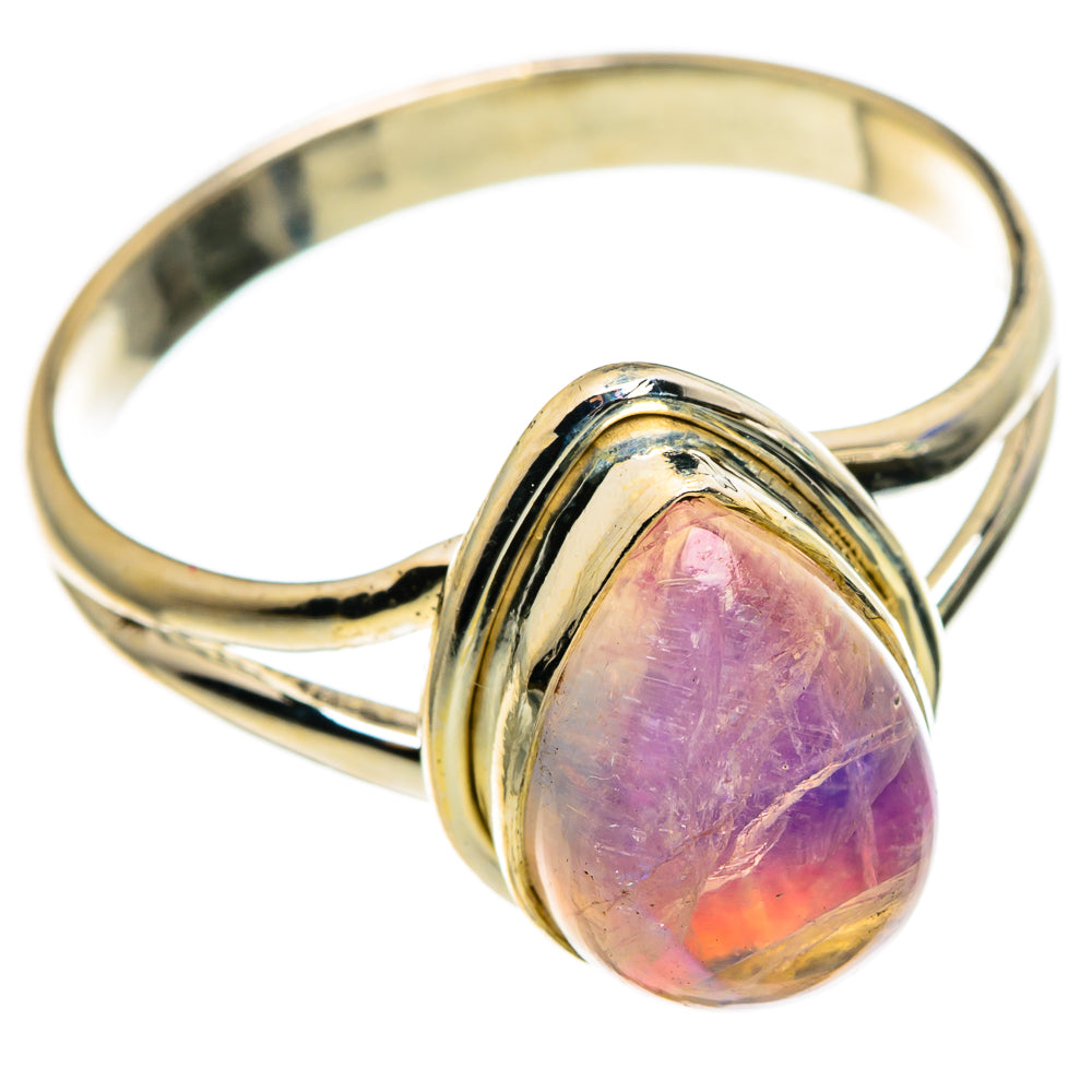 Pink Moonstone Rings handcrafted by Anasilvercos - RING85253