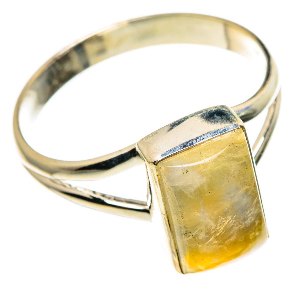 Yellow Moonstone Rings handcrafted by Anasilvercos - RING85273