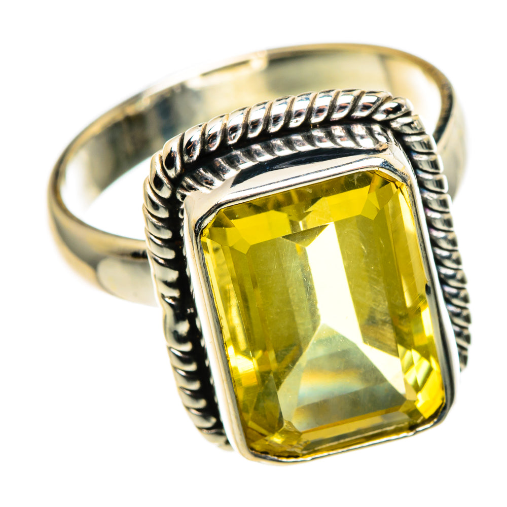 Lemon Quartz Rings handcrafted by Anasilvercos - RING85274