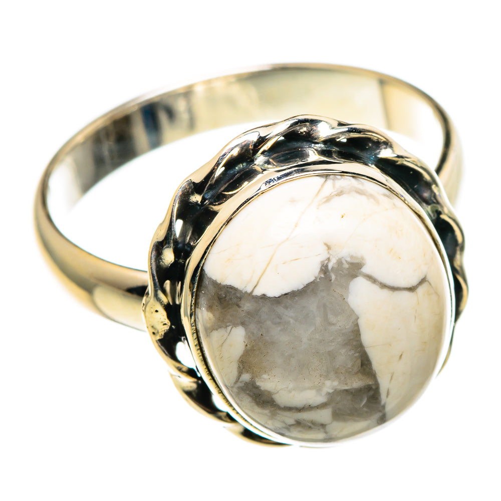 Howlite Rings handcrafted by Anasilvercos - RING85312