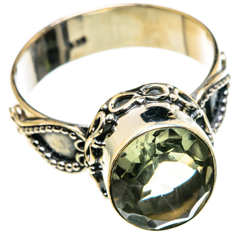 Green Amethyst Rings handcrafted by Anasilvercos - RING85329