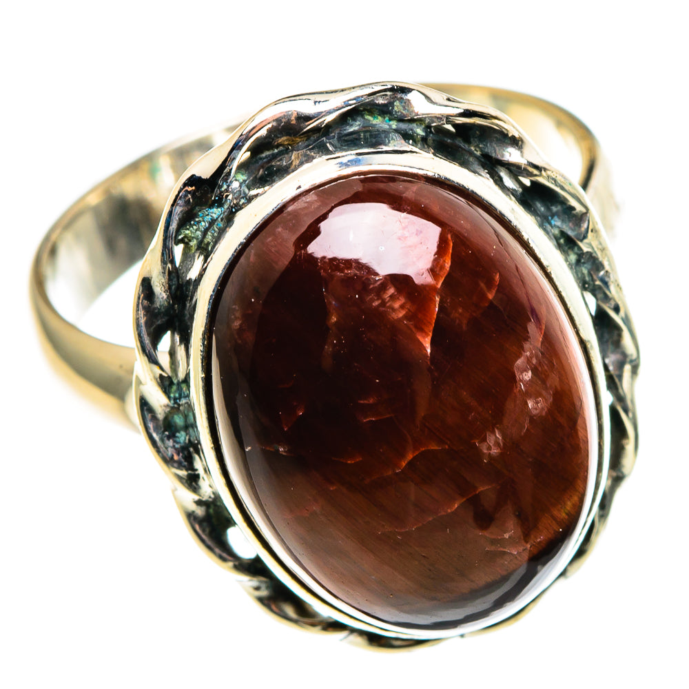 Red Tiger Eye Rings handcrafted by Anasilvercos - RING85331