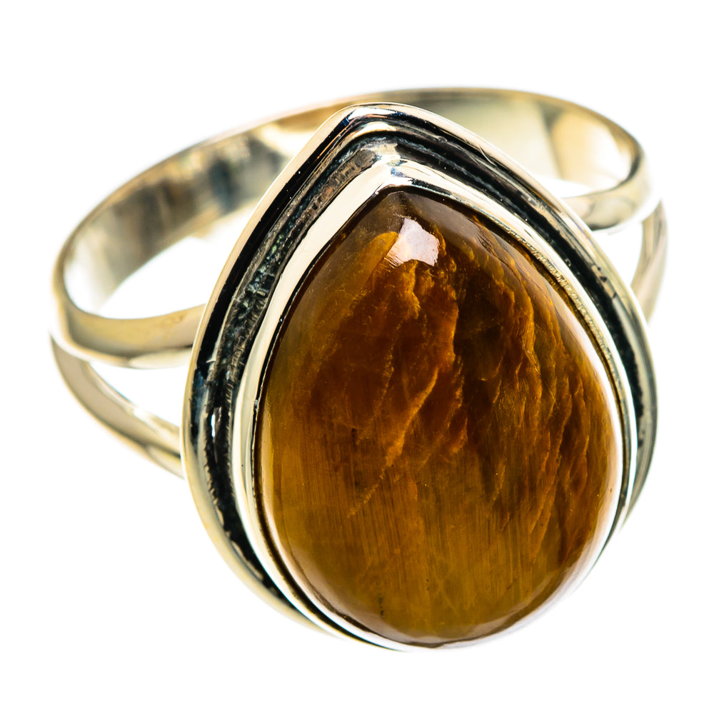 Tiger Eye Rings handcrafted by Anasilvercos - RING85332