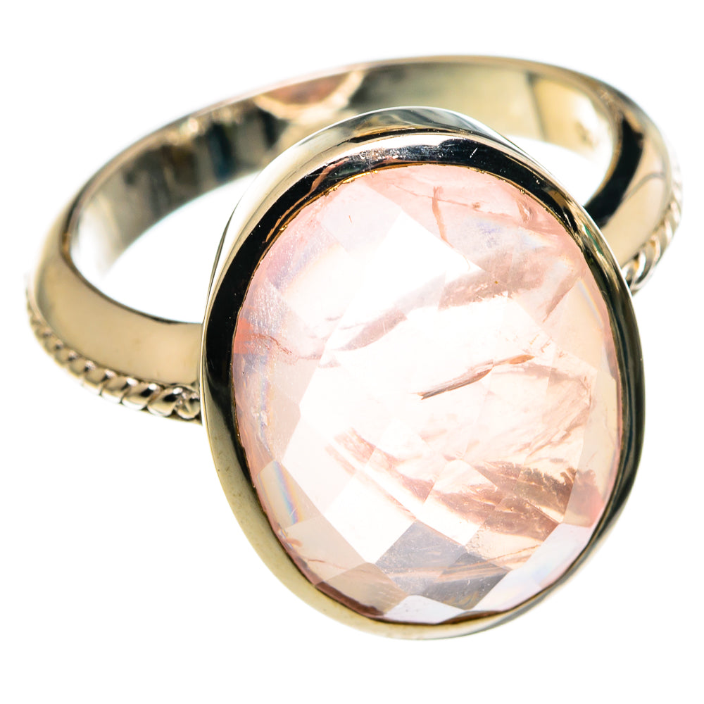 Rose Quartz Rings handcrafted by Anasilvercos - RING85340
