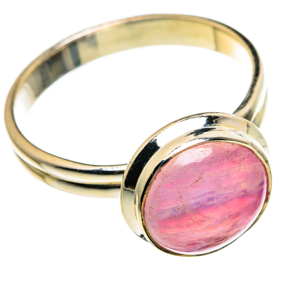 Pink Moonstone Rings handcrafted by Anasilvercos - RING85341