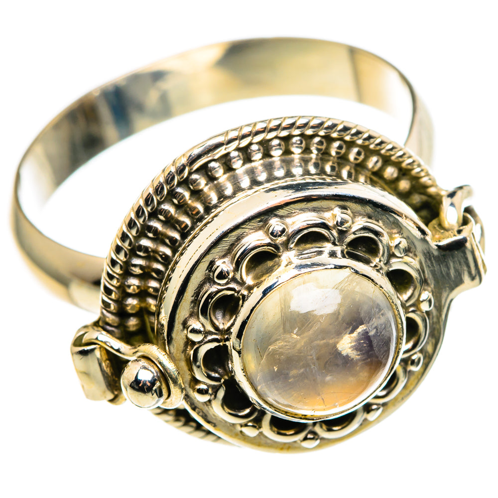 Rainbow Moonstone Rings handcrafted by Anasilvercos - RING85348