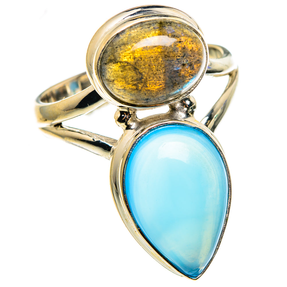 Aqua Chalcedony Rings handcrafted by Anasilvercos - RING85365