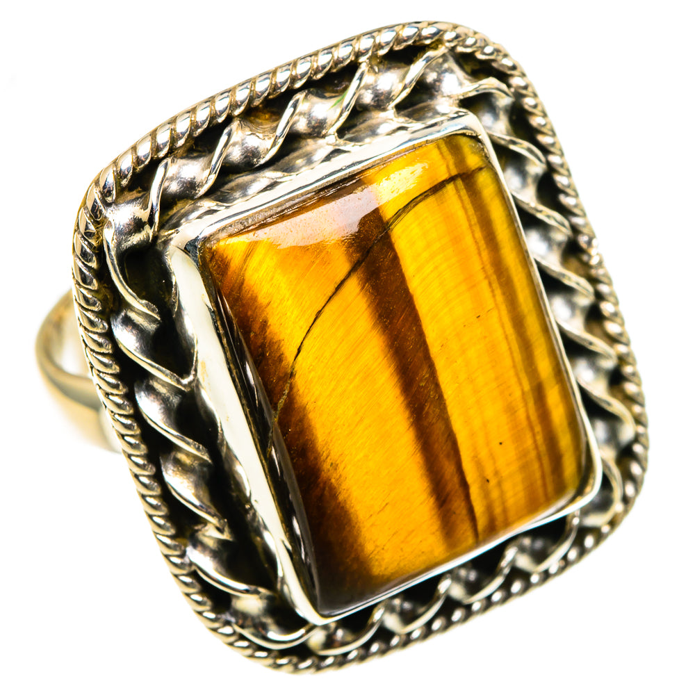 Tiger Eye Rings handcrafted by Anasilvercos - RING85373