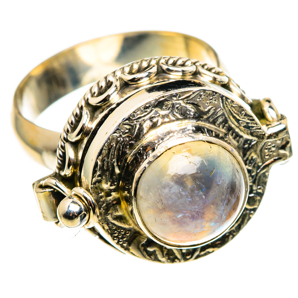 Rainbow Moonstone Rings handcrafted by Anasilvercos - RING85380