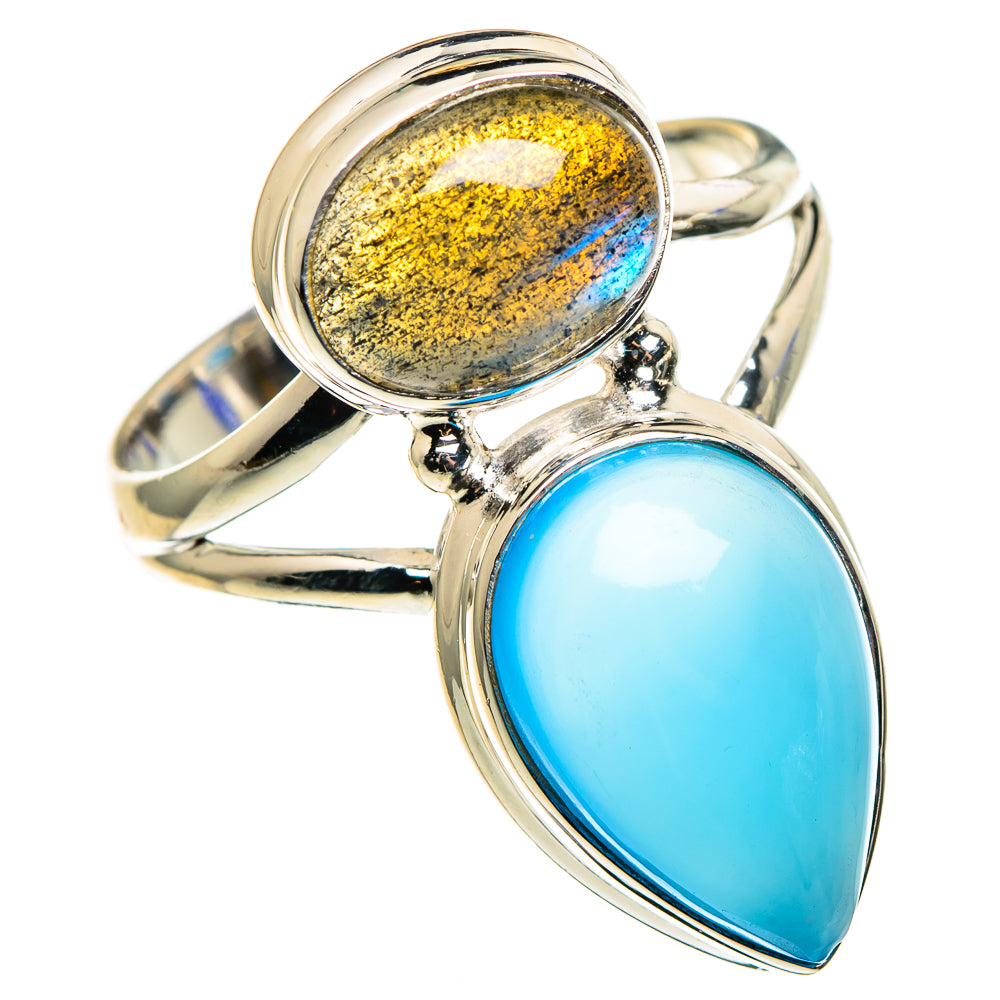 Aqua Chalcedony Rings handcrafted by Anasilvercos - RING85387
