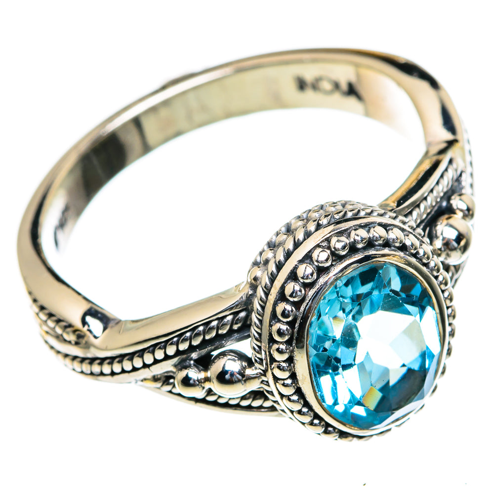 Blue Topaz Rings handcrafted by Anasilvercos - RING85397