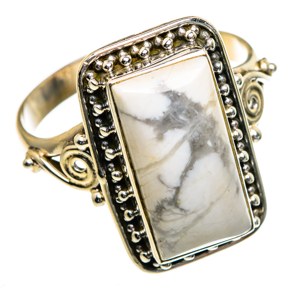 Howlite Rings handcrafted by Anasilvercos - RING85436