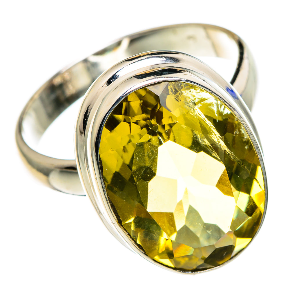 Lemon Quartz Rings handcrafted by Anasilvercos - RING85442