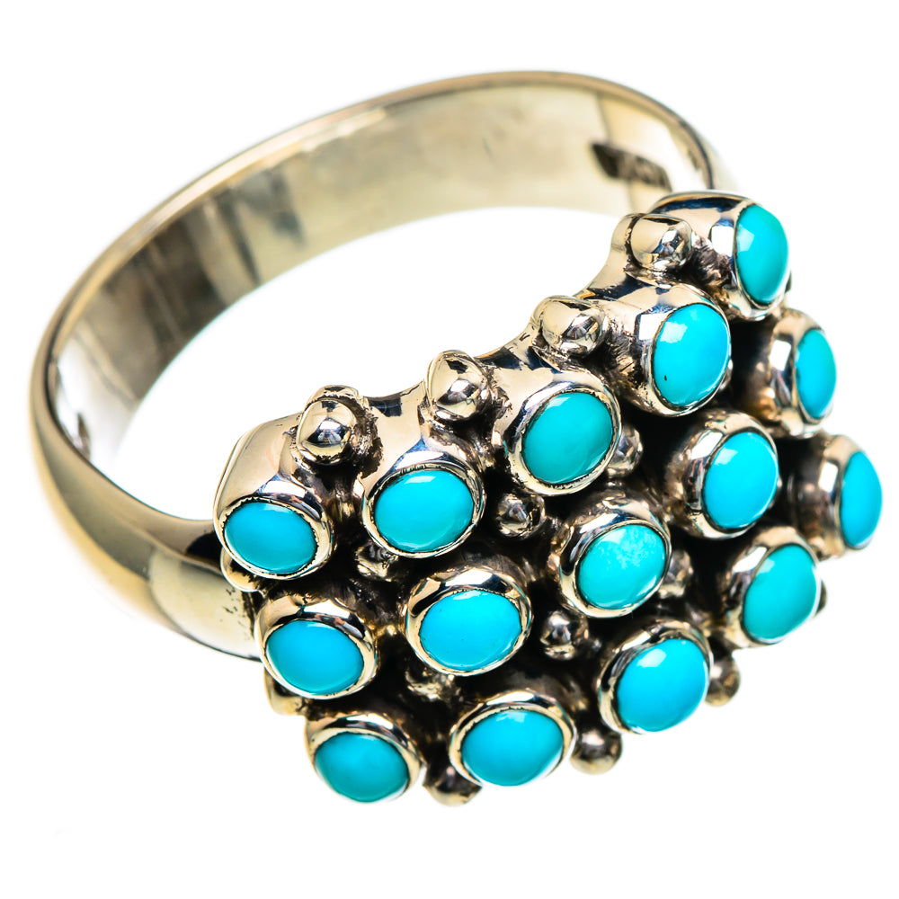 Tibetan Turquoise Rings handcrafted by Anasilvercos - RING85452