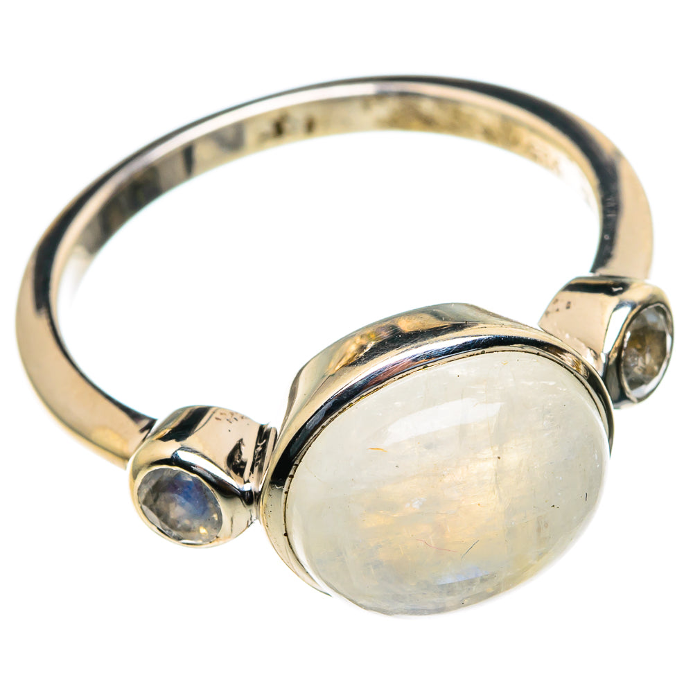 Rainbow Moonstone Rings handcrafted by Anasilvercos - RING85486