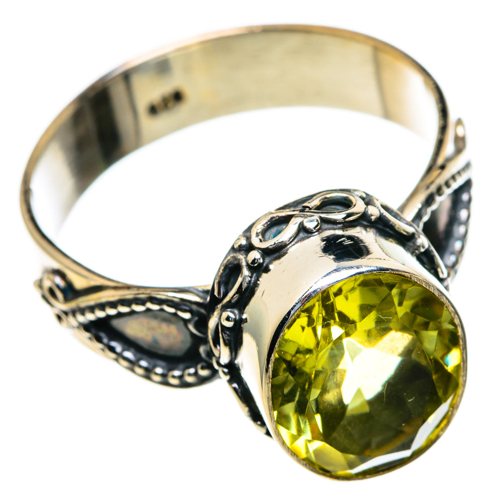 Lemon Quartz Rings handcrafted by Anasilvercos - RING85491