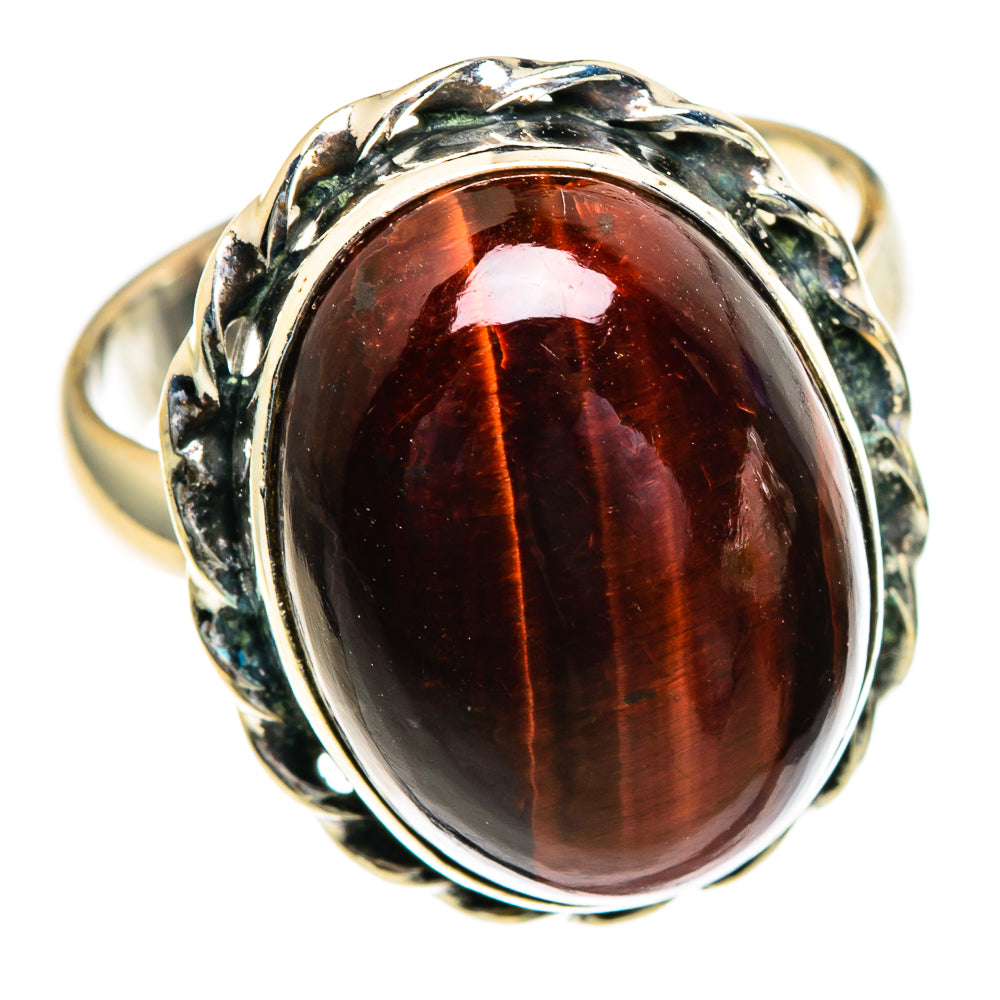 Red Tiger Eye Rings handcrafted by Anasilvercos - RING85508