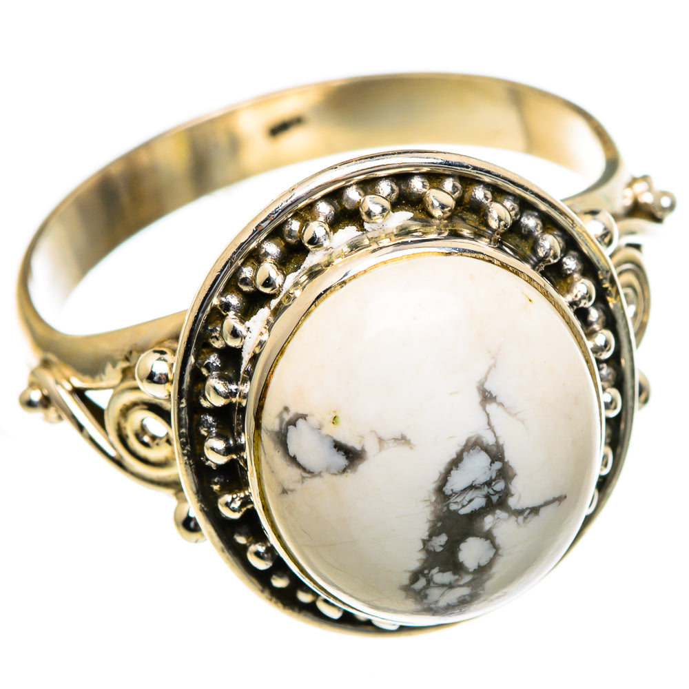 Howlite Rings handcrafted by Anasilvercos - RING85531
