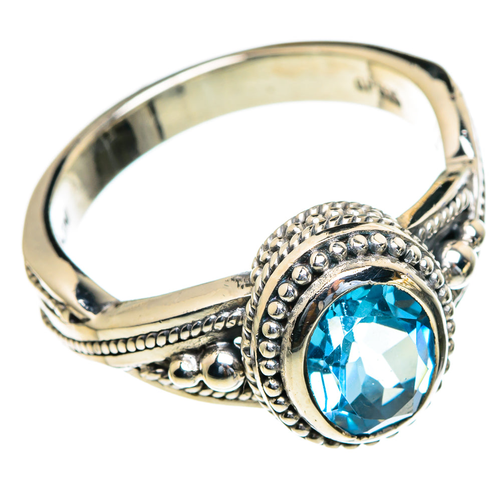Blue Topaz Rings handcrafted by Anasilvercos - RING85537
